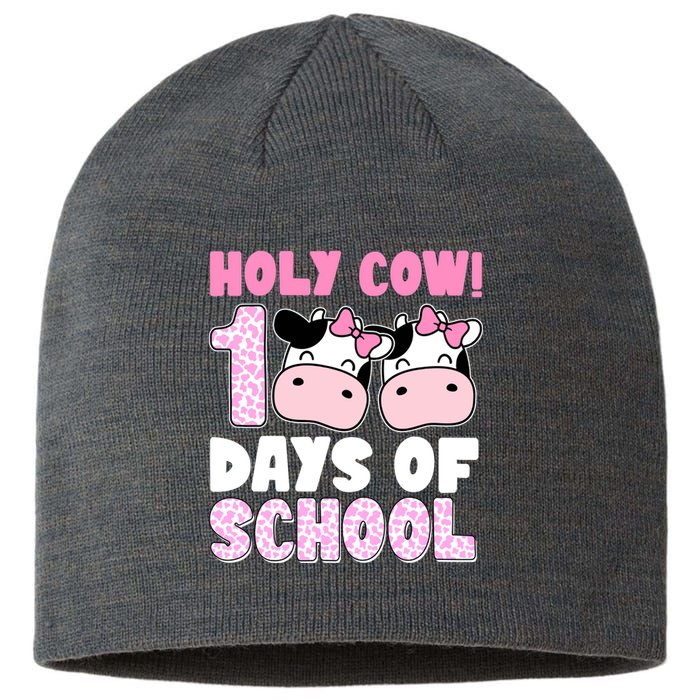 Holy Cow 100 Days Of School Funny Cute Sustainable Beanie