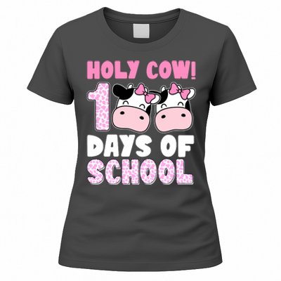 Holy Cow 100 Days Of School Funny Cute Women's T-Shirt