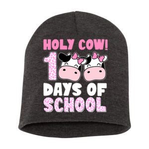 Holy Cow 100 Days Of School Funny Cute Short Acrylic Beanie