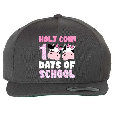 Holy Cow 100 Days Of School Funny Cute Wool Snapback Cap