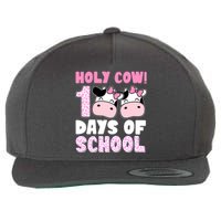 Holy Cow 100 Days Of School Funny Cute Wool Snapback Cap