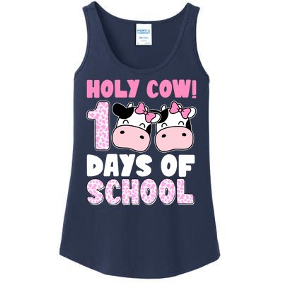 Holy Cow 100 Days Of School Funny Cute Ladies Essential Tank