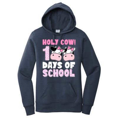 Holy Cow 100 Days Of School Funny Cute Women's Pullover Hoodie