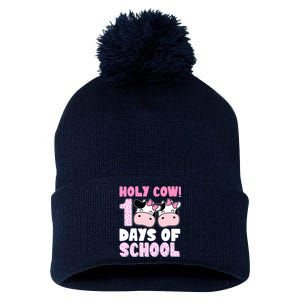 Holy Cow 100 Days Of School Funny Cute Pom Pom 12in Knit Beanie