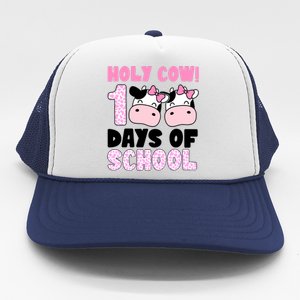 Holy Cow 100 Days Of School Funny Cute Trucker Hat