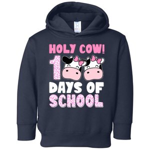 Holy Cow 100 Days Of School Funny Cute Toddler Hoodie