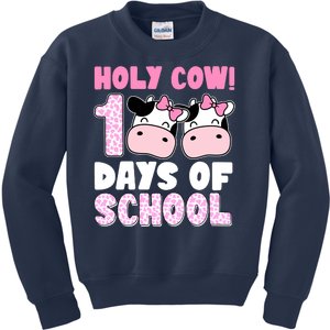 Holy Cow 100 Days Of School Funny Cute Kids Sweatshirt