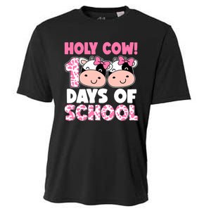 Holy Cow 100 Days Of School Teachers Students Girl Wo Cooling Performance Crew T-Shirt