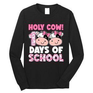 Holy Cow 100 Days Of School Teachers Students Girl Wo Long Sleeve Shirt