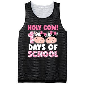 Holy Cow 100 Days Of School Teachers Students Girl Wo Mesh Reversible Basketball Jersey Tank