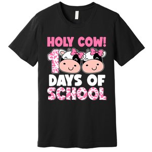 Holy Cow 100 Days Of School Teachers Students Girl Wo Premium T-Shirt