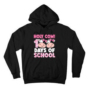 Holy Cow 100 Days Of School Teachers Students Girl Wo Tall Hoodie