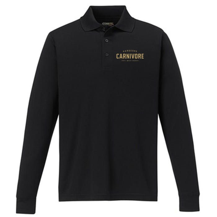 Hardcore Carnivore 100 Meat Based Performance Long Sleeve Polo