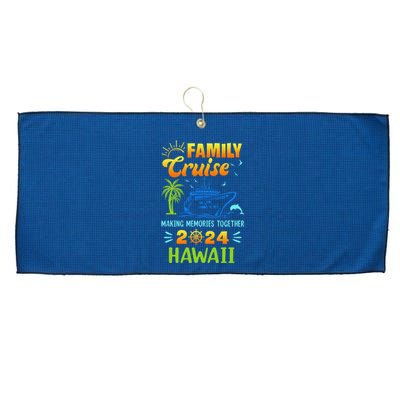 Hawaii Cruise 2024 Family Friends Group Vacation Matching Large Microfiber Waffle Golf Towel