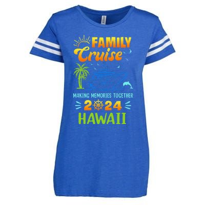 Hawaii Cruise 2024 Family Friends Group Vacation Matching Enza Ladies Jersey Football T-Shirt