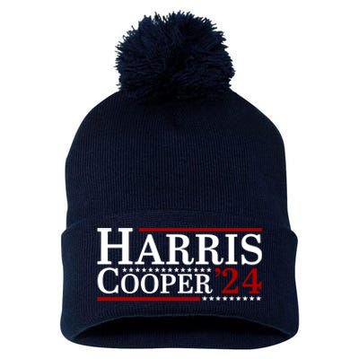 Harris Cooper 2024 For President Kamala Harris Roy Cooper Pom Pom 12in Knit Beanie