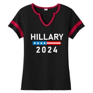 Hillary Clinton 2024 Hillary Clinton For President Ladies Halftime Notch Neck Tee