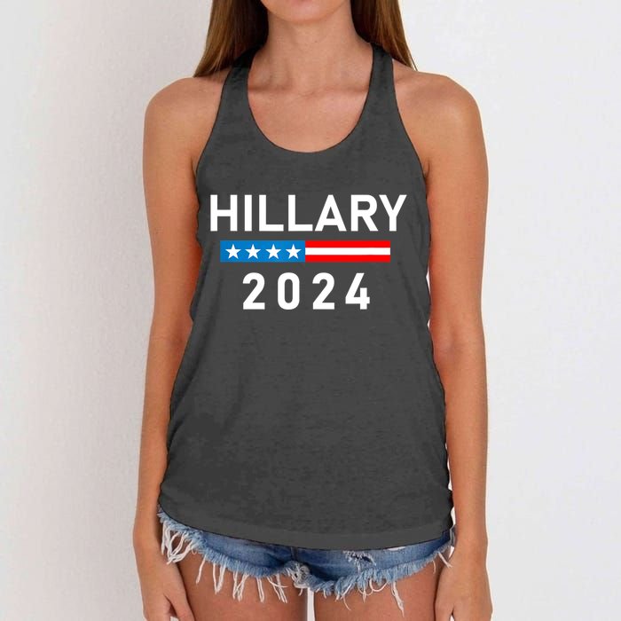 Hillary Clinton 2024 Hillary Clinton For President Women's Knotted Racerback Tank