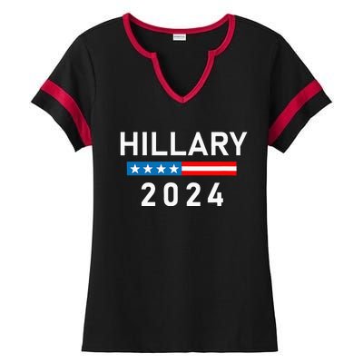 Hillary Clinton 2024 Hillary Clinton For President Ladies Halftime Notch Neck Tee