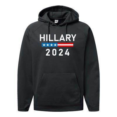 Hillary Clinton 2024 Hillary Clinton For President Performance Fleece Hoodie