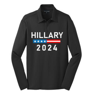 Hillary Clinton 2024 Hillary Clinton For President Silk Touch Performance Long Sleeve Polo