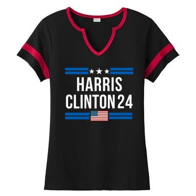 Harris Clinton 2024 Kamala Harris 2024 Kamala Harris 2024 President Harris 2024 Ladies Halftime Notch Neck Tee