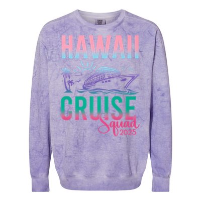 Hawaii Cruise 2025 Vacation Trip Matching Family Group Colorblast Crewneck Sweatshirt