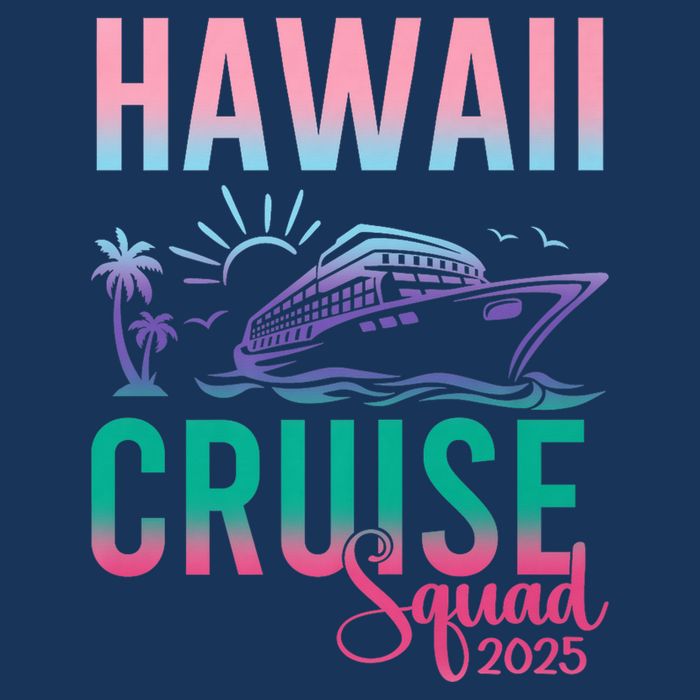 Hawaii Cruise 2025 Vacation Trip Matching Family Group 7 Panel Mesh Trucker Snapback Hat