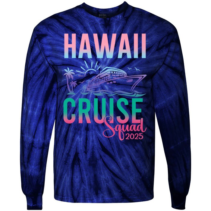 Hawaii Cruise 2025 Vacation Trip Matching Family Group Tie-Dye Long Sleeve Shirt