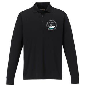 Honeymoon Cruise 2025 Just Married Matching Couple Vacation Performance Long Sleeve Polo