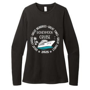 Honeymoon Cruise 2025 Just Married Matching Couple Vacation Womens CVC Long Sleeve Shirt