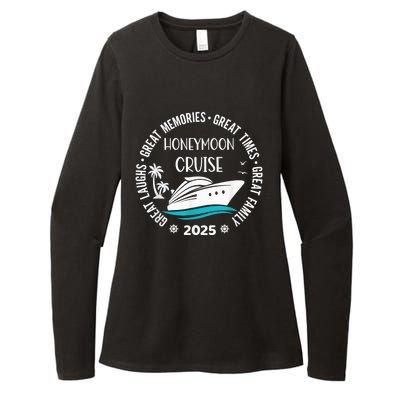 Honeymoon Cruise 2025 Just Married Matching Couple Vacation Womens CVC Long Sleeve Shirt