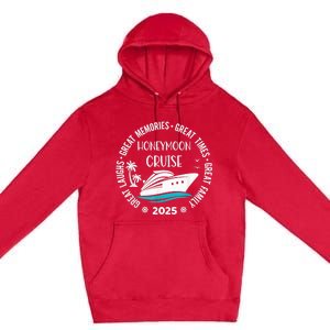 Honeymoon Cruise 2025 Just Married Matching Couple Vacation Premium Pullover Hoodie