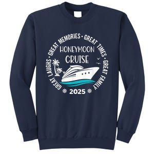 Honeymoon Cruise 2025 Just Married Matching Couple Vacation Sweatshirt