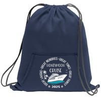 Honeymoon Cruise 2025 Just Married Matching Couple Vacation Sweatshirt Cinch Pack Bag