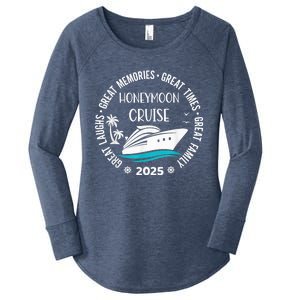 Honeymoon Cruise 2025 Just Married Matching Couple Vacation Women's Perfect Tri Tunic Long Sleeve Shirt