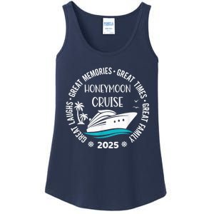 Honeymoon Cruise 2025 Just Married Matching Couple Vacation Ladies Essential Tank