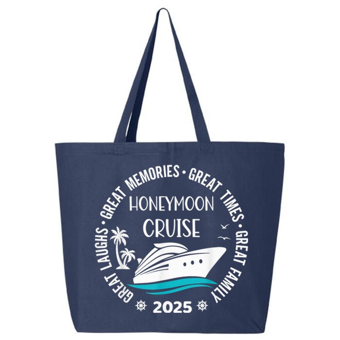 Honeymoon Cruise 2025 Just Married Matching Couple Vacation 25L Jumbo Tote