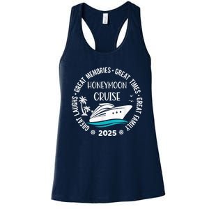 Honeymoon Cruise 2025 Just Married Matching Couple Vacation Women's Racerback Tank