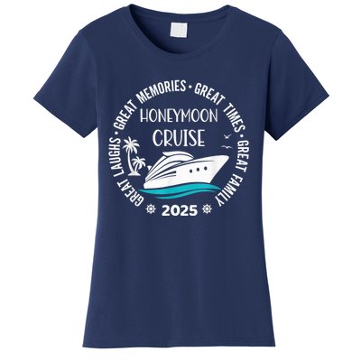 Honeymoon Cruise 2025 Just Married Matching Couple Vacation Women's T-Shirt