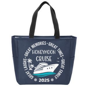 Honeymoon Cruise 2025 Just Married Matching Couple Vacation Zip Tote Bag