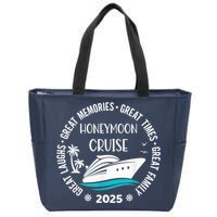 Honeymoon Cruise 2025 Just Married Matching Couple Vacation Zip Tote Bag