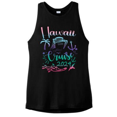 Hawaii Cruise 2024 Family Group Vacation Matching  Ladies PosiCharge Tri-Blend Wicking Tank