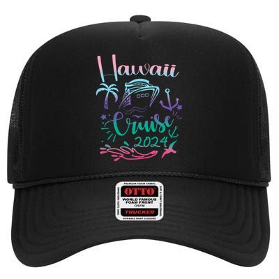 Hawaii Cruise 2024 Family Group Vacation Matching  High Crown Mesh Back Trucker Hat