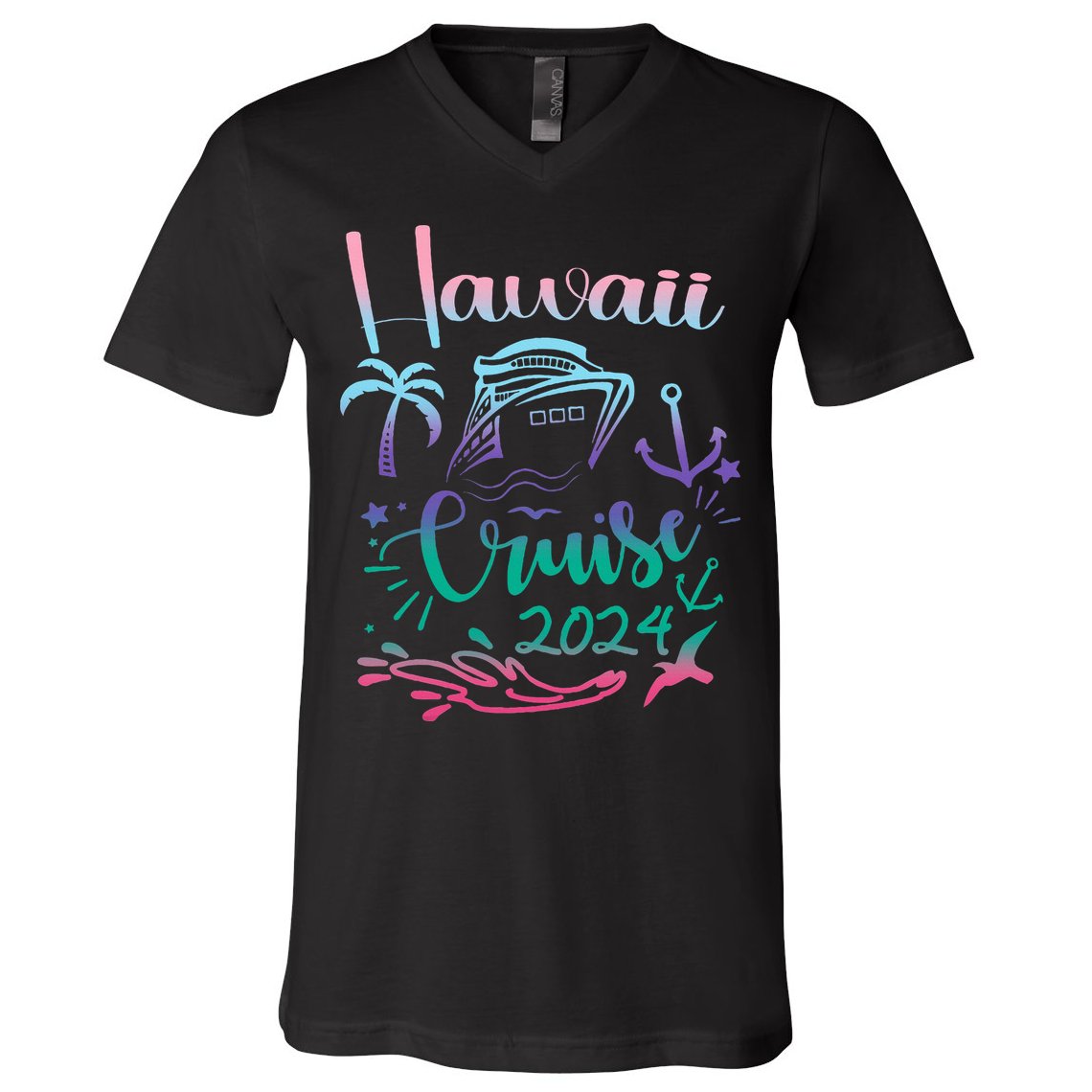 Hawaii Cruise 2024 Family Group Vacation Matching  V-Neck T-Shirt
