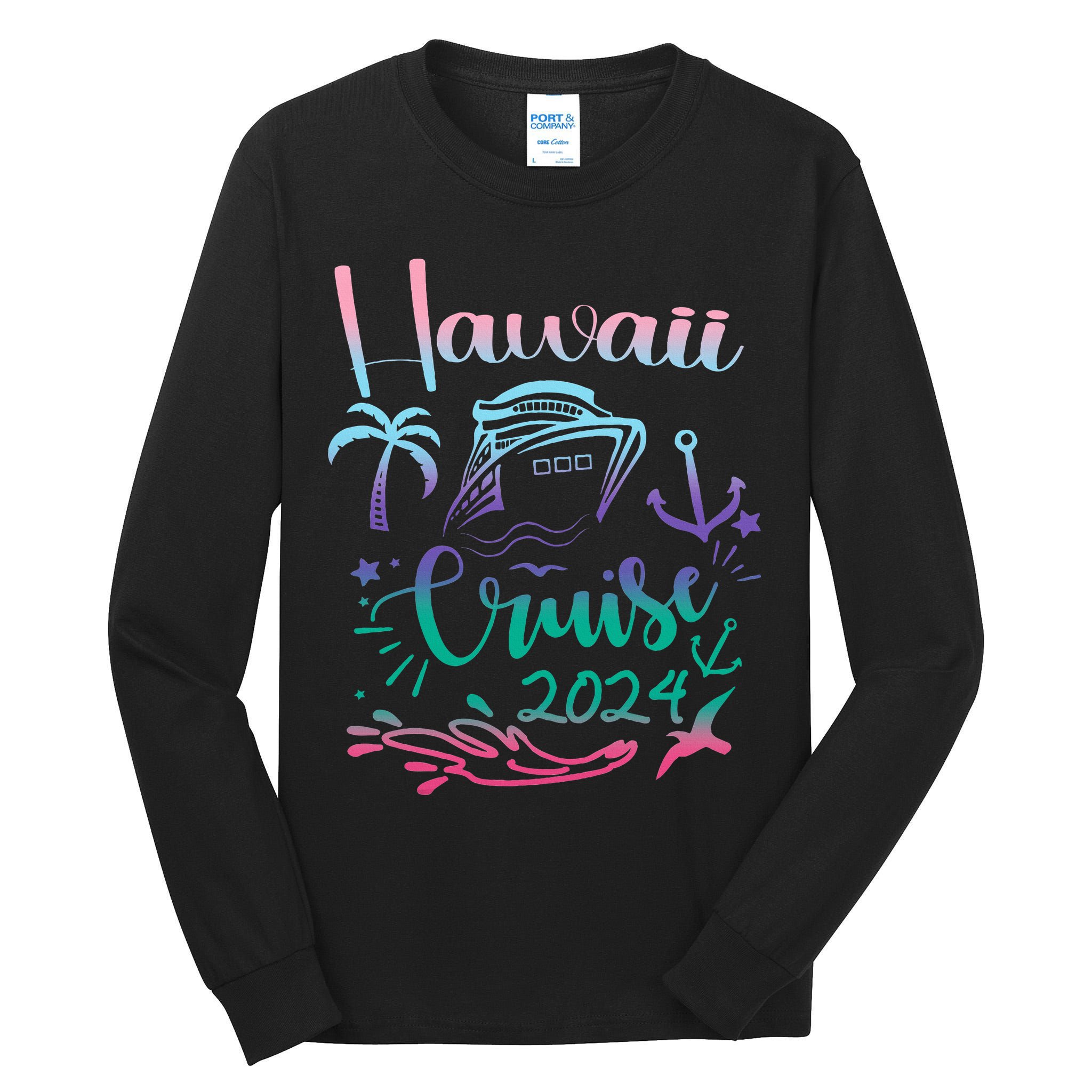 Hawaii Cruise 2024 Family Group Vacation Matching  Tall Long Sleeve T-Shirt