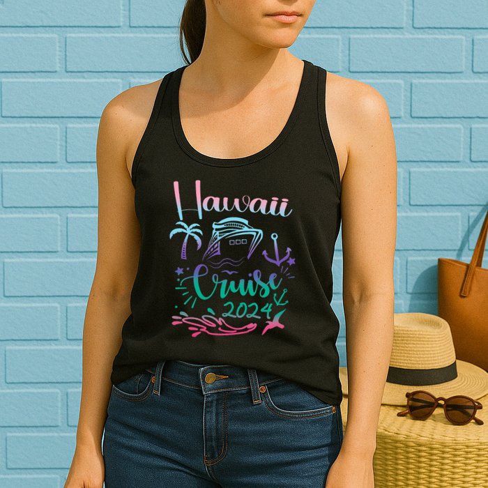 Hawaii Cruise 2024 Family Group Vacation Matching  Womens Tank Top