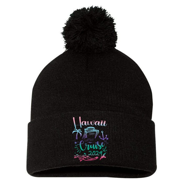 Hawaii Cruise 2024 Family Group Vacation Matching  Pom Pom 12in Knit Beanie