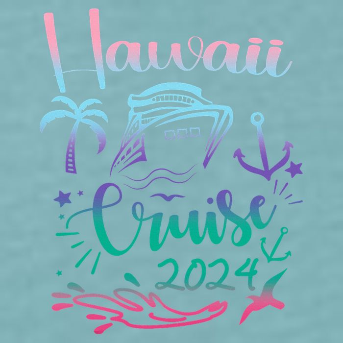 Hawaii Cruise 2024 Family Group Vacation Matching  Sueded Cloud Jersey T-Shirt