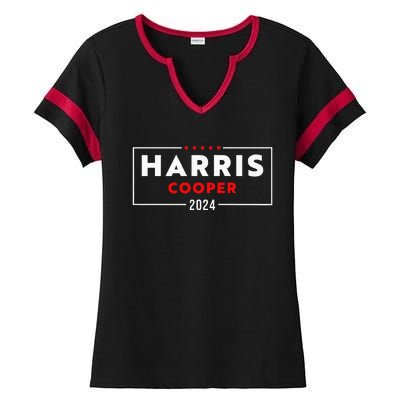 Harris Cooper 2024 Kamala Harris Roy Cooper Democrat Ladies Halftime Notch Neck Tee